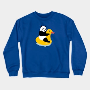 Panda Pool Float Crewneck Sweatshirt